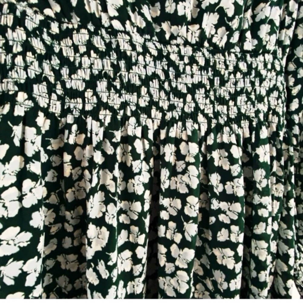 ABERCROMBIE & FITCH Green Floral Smocked Dress - Picture 6 of 7
